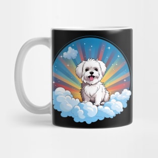 Cute Maltese Rainbow Sunset Kawaii Dog Happy Puppy Mug